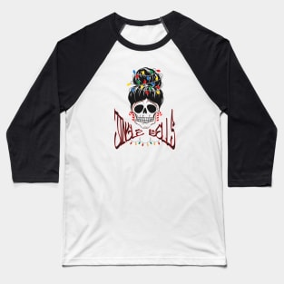 Skull Glow: Jingle Bells Edition Baseball T-Shirt